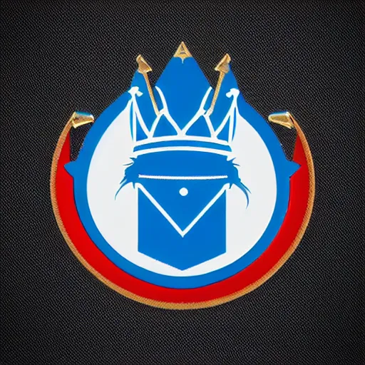 Image similar to bullet with a blue crown logo