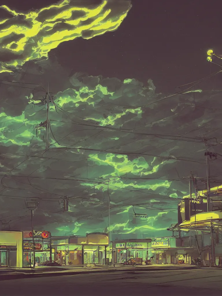 Image similar to neon gas glow in the dark clouds in the night by disney concept artists, blunt borders, rule of thirds