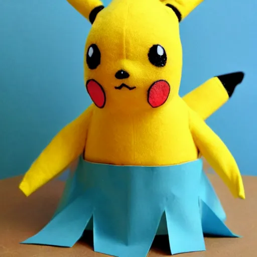 Image similar to a paper towel pikachu