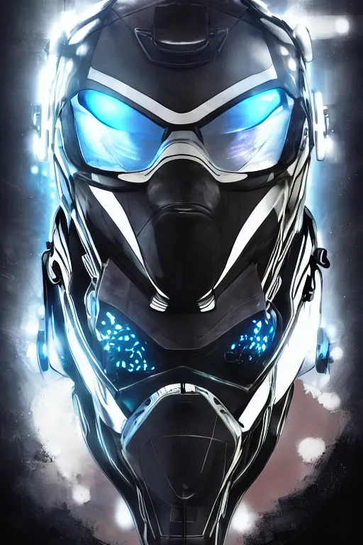 Image similar to cyber cyborg ninja mask helmet metal gear solid artic suit swat commando, global illumination ray tracing hdr fanart arstation by sung choi and eric pfeiffer and gabriel garza and casper konefal, a spectacular view cinematic rays of sunlight comic book illustration, by john kirby