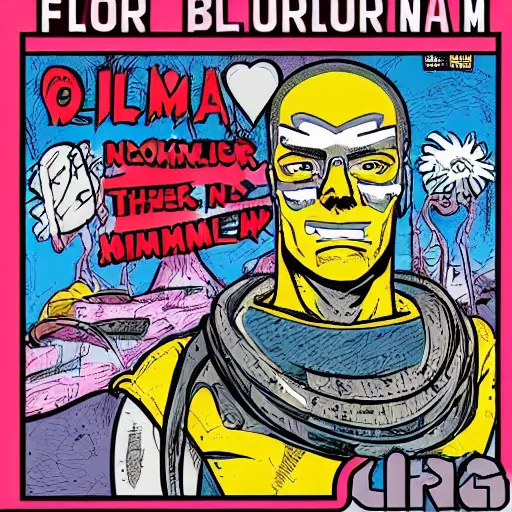 Prompt: on this episode of FloridaMan, comic book style, digital art