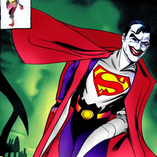 Image similar to Joker As Superman