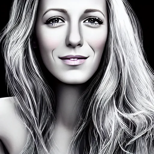 Image similar to “Blake lively, beautiful, highly detailed portrait, photorealistic, ultra detailed, 3d, cartoon, Up”