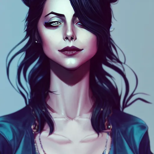 Image similar to a portrait of a beautiful willa holland as a punk, art by lois van baarle and loish and ross tran and rossdraws and sam yang and samdoesarts and artgerm, digital art, highly detailed, intricate, sharp focus, trending on artstation hq, deviantart, unreal engine 5, 4 k uhd image