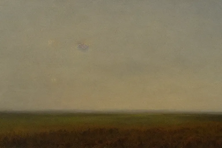 Prompt: Landscape painting at dawn Tonalism