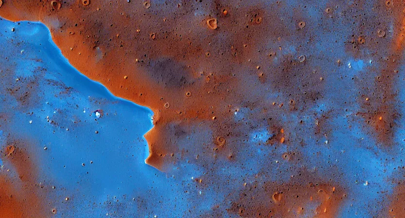 Prompt: satellite map of Mars