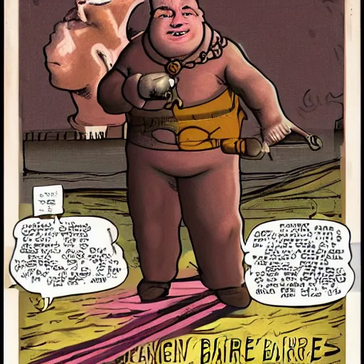 Image similar to Barney Gumble as Baron Harkonnen Dune