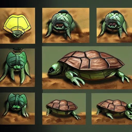 Prompt: Mutant turtle+artstation+concept art