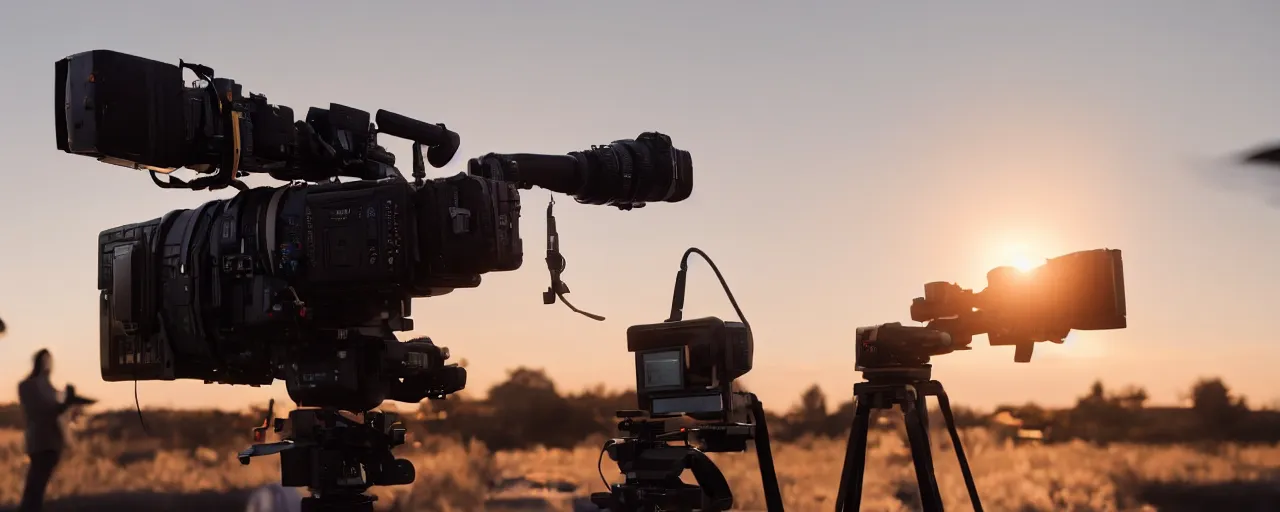 Prompt: 3 / 4 mid close up shot of a person in a mcdonald's commercial filmed by autumn durald at sunset shot with an alexa lf and panavision t - series anamorphic 4 0 mm lens at t 2. 0