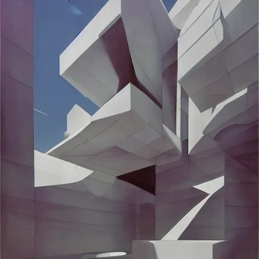 Image similar to architectural dream by peter eisenman in the style of peter mohrbacher