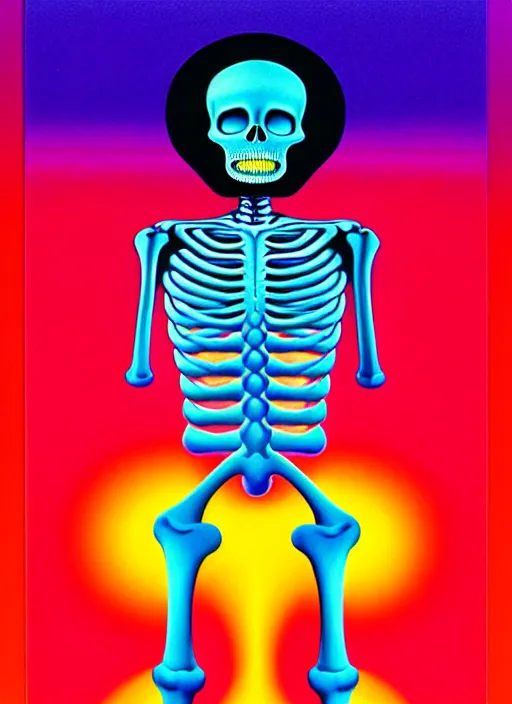 Image similar to skeleton by shusei nagaoka, kaws, david rudnick, airbrush on canvas, pastell colours, cell shaded, 8 k