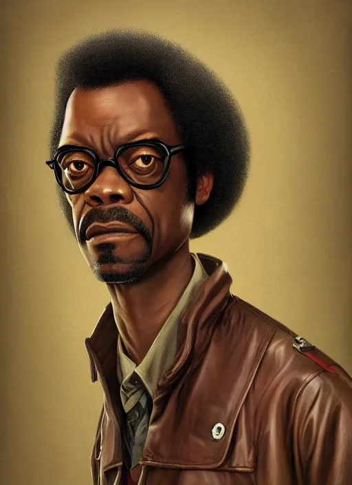 Image similar to hilarious but serious Jules Winnfield played by Samuel L. Jackson from the movie Pulp Fiction, Funny cartoonish by Gediminas Pranckevicius and mort drucker Tomasz Alen Kopera, masterpiece, trending on artstation, 8k,