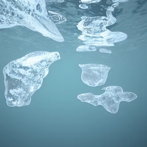 Image similar to icy submerged transparendigitalart leaked aquatic noticing