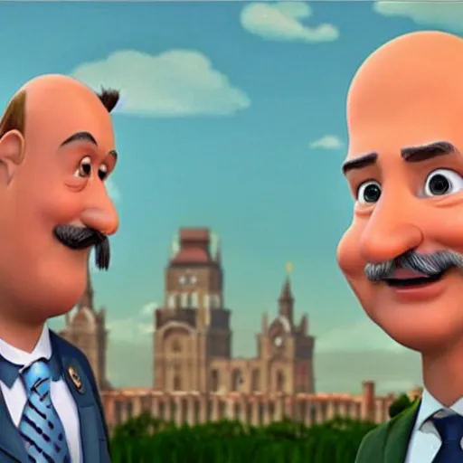 Image similar to alexander lukashenko starring in pixar cartoon.