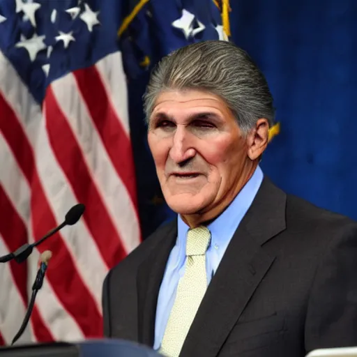 Image similar to joe manchin with a troll face