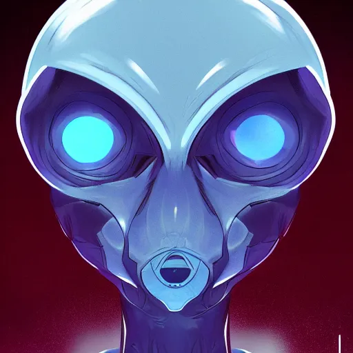 Image similar to exophilia, handsome, blue crystal like alien race, big black eyes artstation