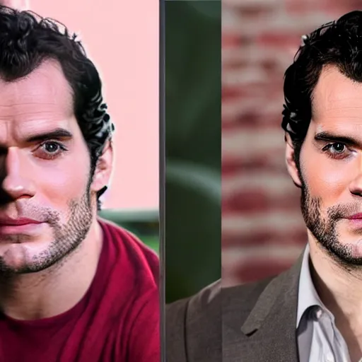 Image similar to face of henry cavill inside a dragonfruit