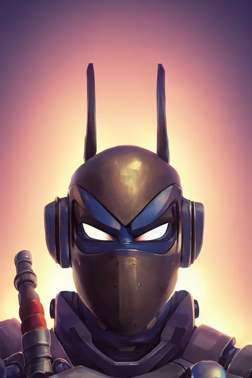 Image similar to epic mask helmet robot ninja portrait stylized as fornite style game design fanart by concept artist gervasio canda, behance hd by jesper ejsing, by rhads, makoto shinkai and lois van baarle, ilya kuvshinov, rossdraws global illumination radiating a glowing aura global illumination ray tracing hdr render in unreal engine 5