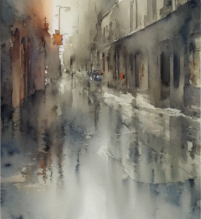 Image similar to a beautiful watercolor painting by Joseph Zbukvic