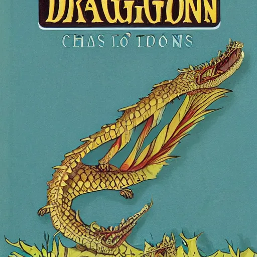 Image similar to a guide to catching dragons, book cover designed by mc escher