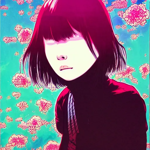 Image similar to a portrait of a girl by inio asano, beeple and james jean, hiroyuki takahashi color scheme