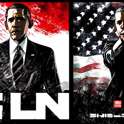 Image similar to president barack obama by yoji shinkawa game cover high quality digital art