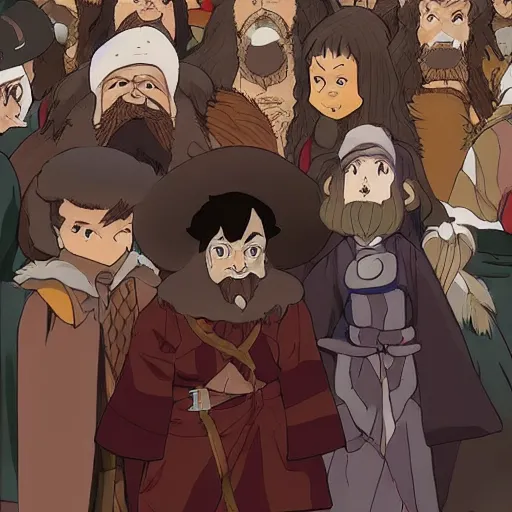 Image similar to gimli the dwarf in an anime world, incredibly detailed, ultra realistic, satoshi kon