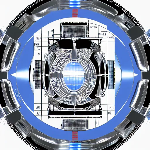 Prompt: fusion reactor patent drawing style