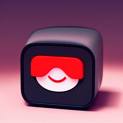 Image similar to Very tiny red alarm clock that looks like the iOS emoji and has the same colors, 3D clay render, 4k UHD, white background, isometric top down left view, diffuse lighting, zoomed out very far