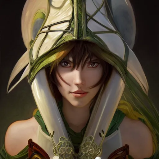 Image similar to Masterpiece head and shoulders portrait of Akali from League of Legends of Arcane animated Series drawn by Donato Giancola and Makoto Shinkai, Edmund Leighton, Alphonse Mucha, background by James Jean and Gustav Klimt, 4k, porcelain skin, volumetric lighting, komorebi, french nouveau, trending on artstation, octane render, hyperrealistic