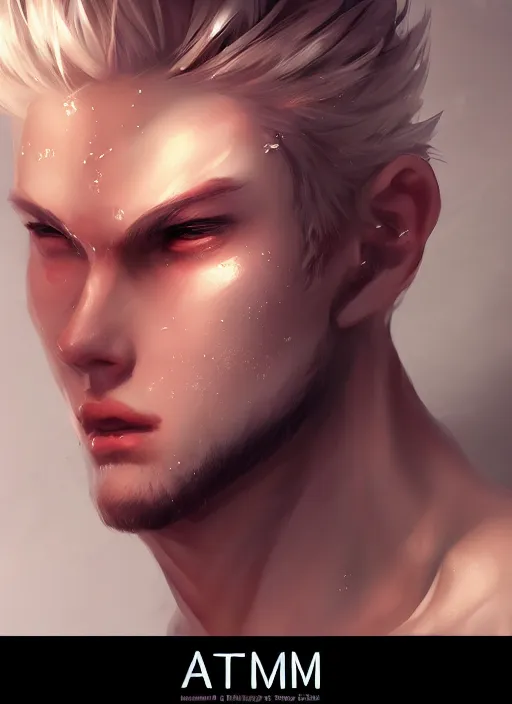 Image similar to detailed beautiful male character art, concept art, depth of field, on amino, by sakimichan patreon, wlop, weibo, byc. net, byc high quality art on artstation.