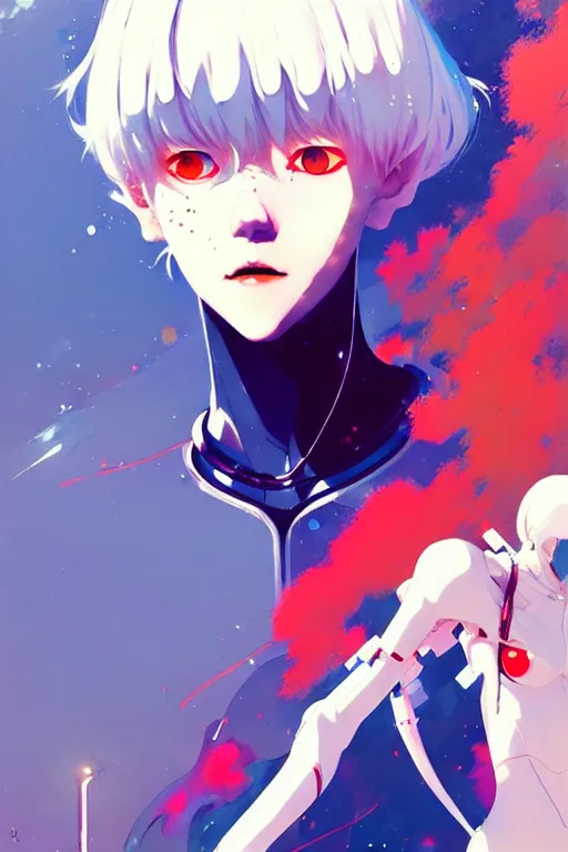 Image similar to a ultradetailed beautiful panting of rei ayanami, by conrad roset, greg rutkowski and makoto shinkai, trending on artstation