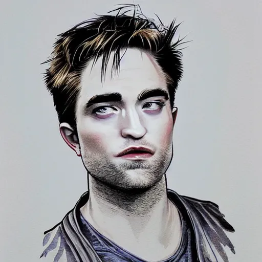 Prompt: detailed face portrait, Robert Pattinson