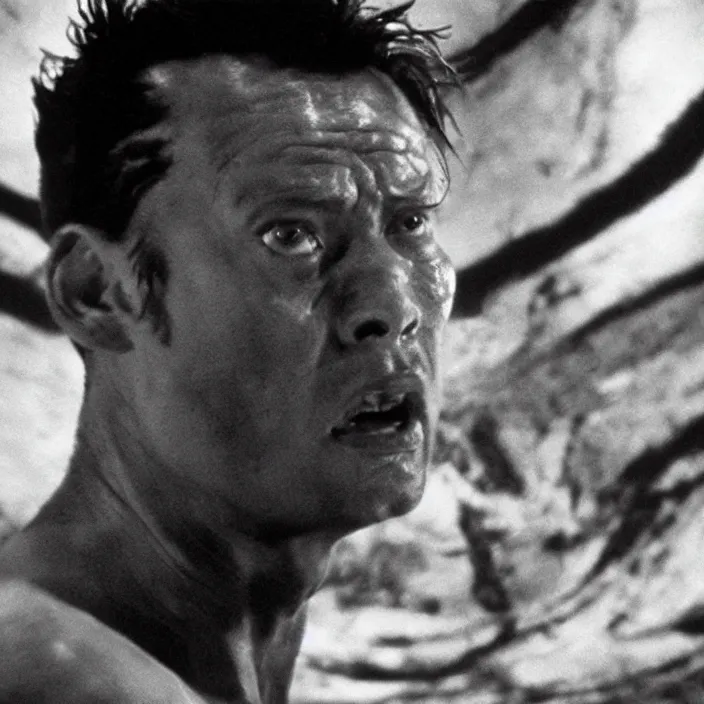 Image similar to film still from tetsuo gray scott reaction diffusion