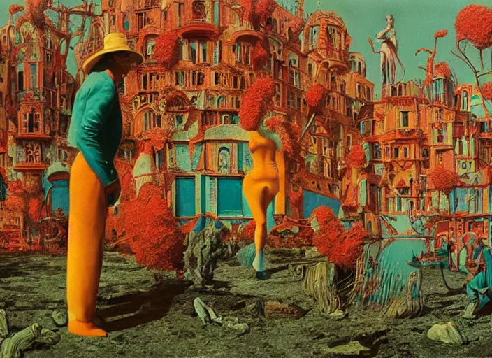 Prompt: still from a surreal art house film by alejandro jodorowsky, max ernst, zdzislaw beksinski, robert crumb and wes anderson : : big international production by a major studio : : cinemascope, technicolor, 8 k