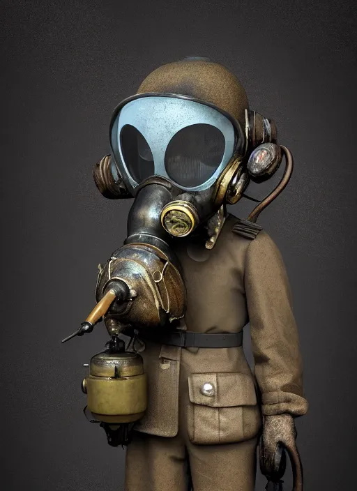 Image similar to 1 9 4 5 wartime mickey mouse, gas mask, automotive, flower pop, porcelain, fractal, leathery, wet, broken, melting, rococo, mycelium, baroque, sumerian, radiant alien, magic kingdom, octane render, high detail