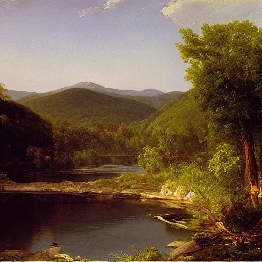 Image similar to scene of the catskill creek, frederic edwin church, asher brown durand