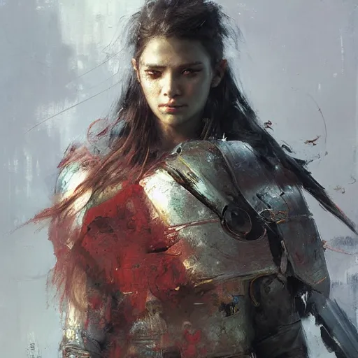 Prompt: the last warrior by ruan jia, portrait