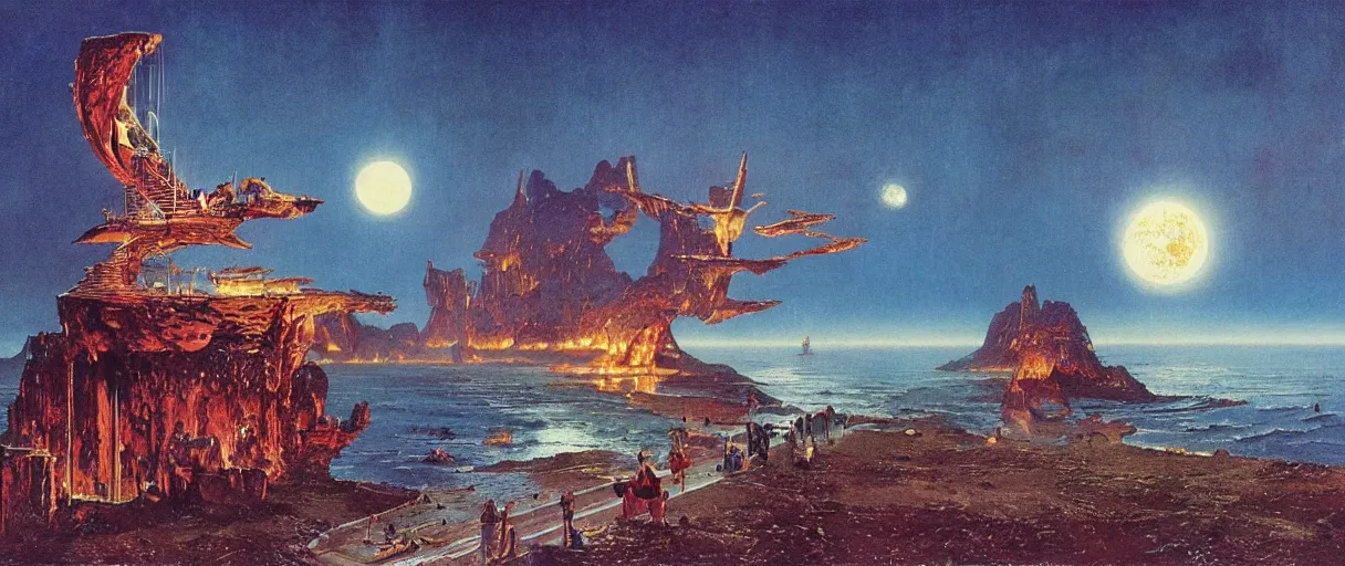 Prompt: 🍕 🍦 🌜 😸 👸 💢, Bruce Pennington