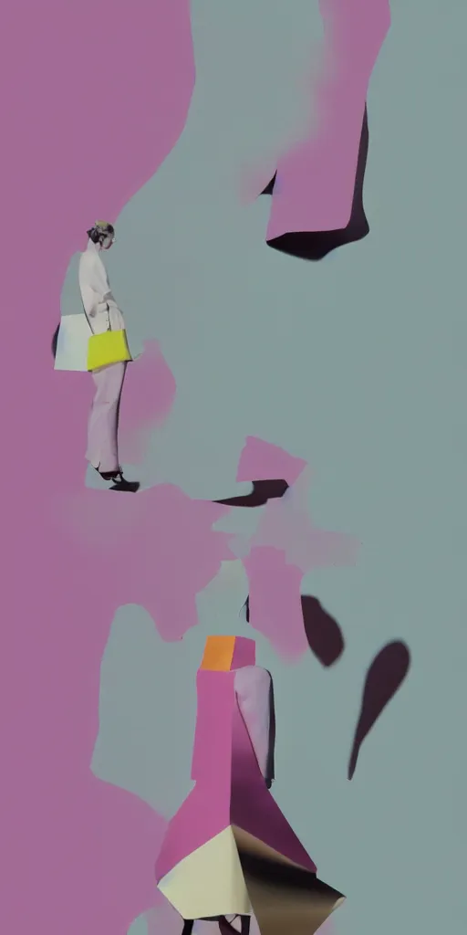 Prompt: totally crazy LET'S GO, pastel colors, hyper-realism, pastel, polkadots, minimal, simplistic, amazing composition, woman, vaporwave, wow, Gertrude Abercrombie, Beeple, minimalistic graffiti masterpiece, minimalism, 3d abstract render overlayed, black background, psychedelic therapy, trending on ArtStation, ink splatters, pen lines, incredible detail, creative, positive energy, happy, unique, negative space, pure imagination painted by artgerm