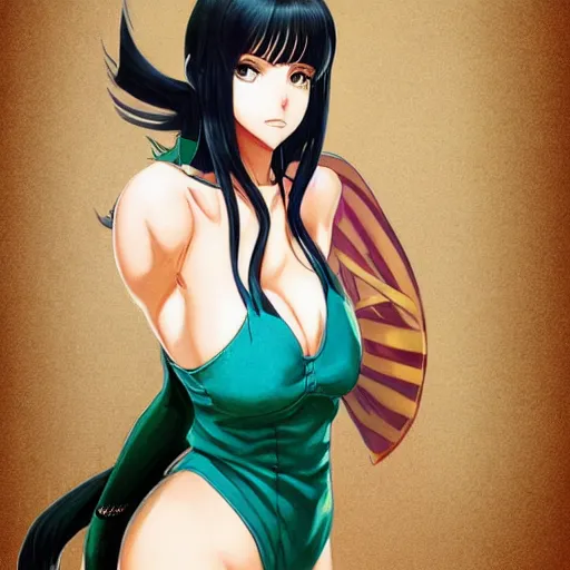 Image similar to upper body portrait of a Nico Robin, drawn by WLOP, by Avetetsuya Studios, attractive character, colored sketch anime manga panel, trending on Artstation