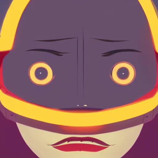 Image similar to face icon stylized minimalist flcl, loftis, cory behance hd by jesper ejsing, by rhads, makoto shinkai and lois van baarle, ilya kuvshinov, rossdraws global illumination