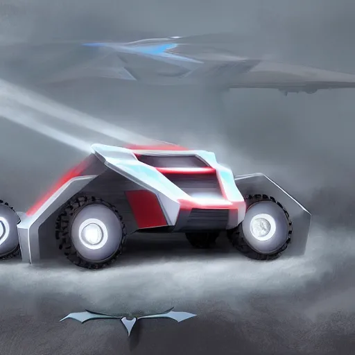 Prompt: concept art new razorback transport vehicle design, studio photo halo