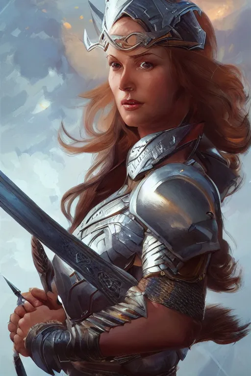 Image similar to amazon valkyrie athena, d & d, fantasy, portrait, highly detailed, headshot, digital painting, trending on artstation, concept art, sharp focus, illustration, art by artgerm and greg rutkowski and magali villeneuve