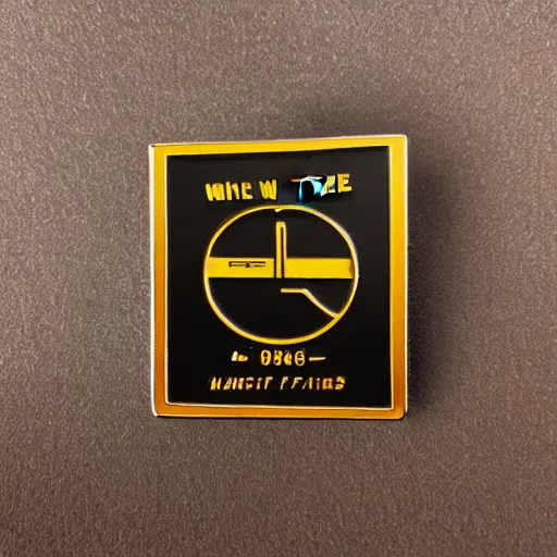 Image similar to a photo of a retro 1 9 6 0 s minimalistic clean fire warning label enamel pin, no text, studio lighting, behance