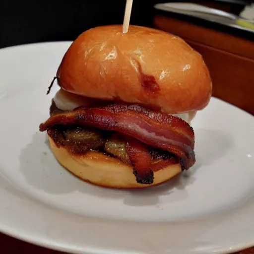 Image similar to bacon wrapped bacon cheeseburger