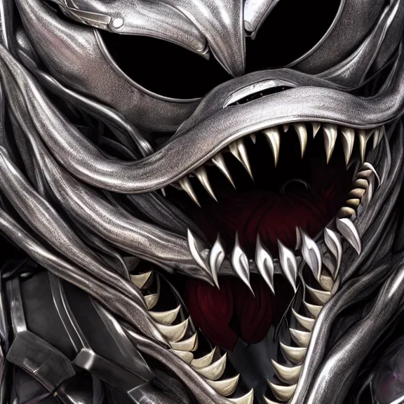 Image similar to detailed close maw shot of a gigantic goddess elegant beautiful stunning anthropomorphic hot robot mecha female dragon, eating and swallowing scared humans, with sleek silver metal armor and cat ears, OLED visor over eyes, micro art, food pov, prey, vore, digital art, mawshot, dragon vore, dragon maw, furry art, high quality, 8k 3D realistic, macro art, micro art, Furaffinity, Deviantart, Eka's Portal, G6