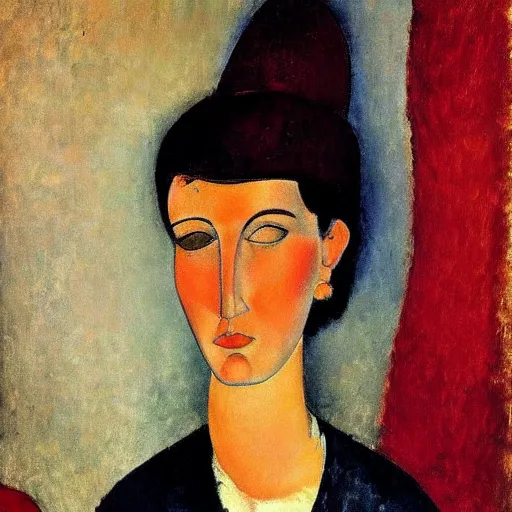Prompt: a portrait by amedeo modigliani, but photorealistic, high quality, high detail