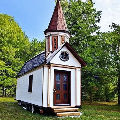 Image similar to tiny home that looks like st volodymyr's cathedral.