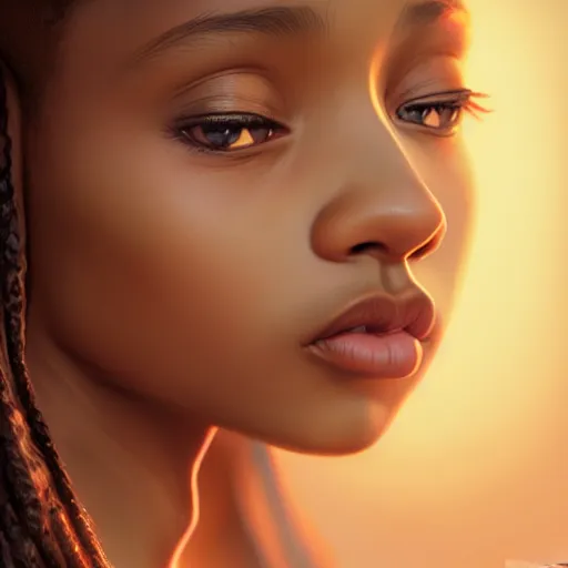 Image similar to a photorealistic hyperrealistic, bright brown eyes, light skinned african american young girl, ponytail hair, flawless face, beautiful lips, cute face, gorgeous white veil, by wlop, artgerm, greg rutwoski, alphonse mucha, beautiful dynamic dramatic low - light moody lighting, cinematic atmosphere, artstation, concept design art, octane render, 8 k